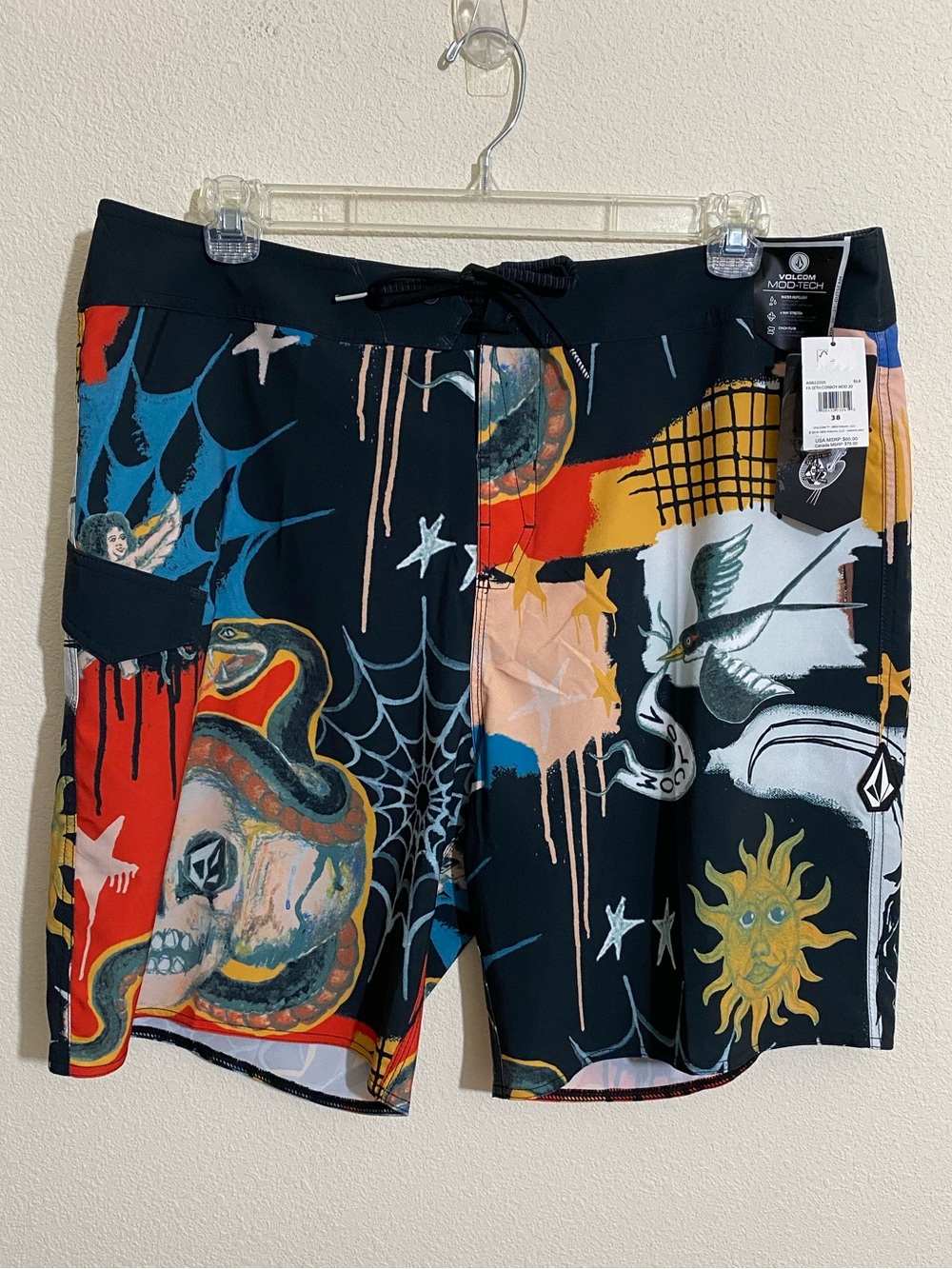 VOLCOM FA Seth Conboy Mod-Tech Board Shorts Size 38